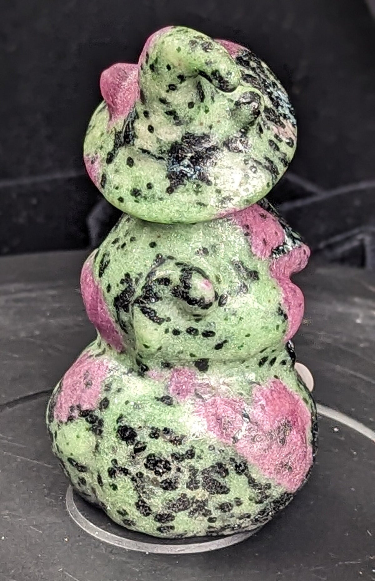 Ruby Zoisite Witch Cat on Pumpkin Figurine