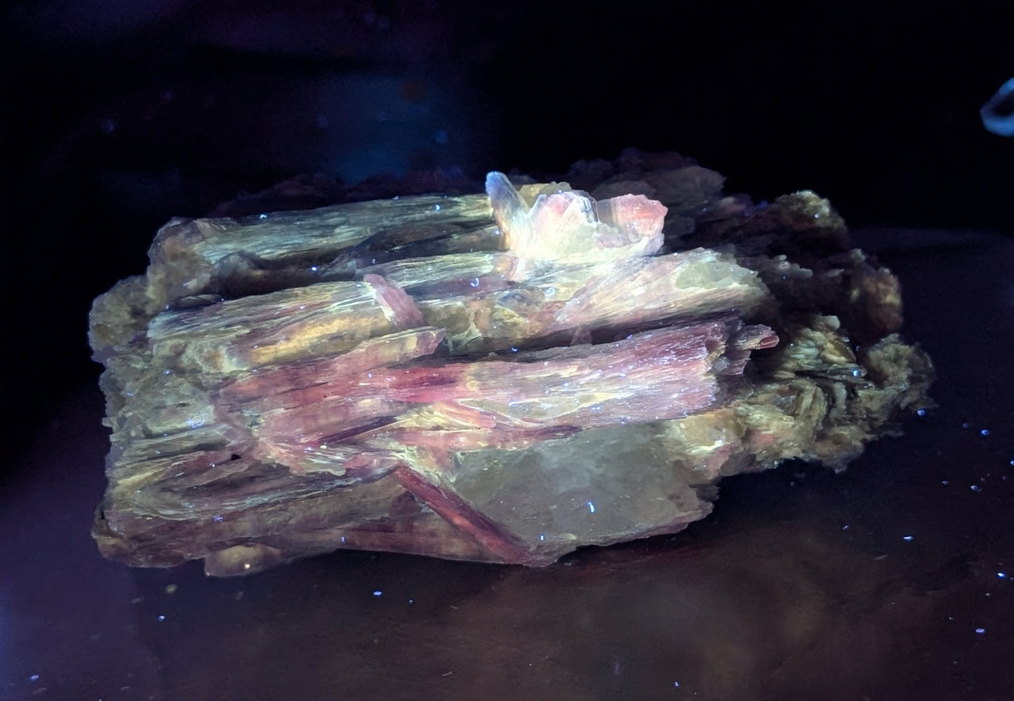 UV Reactive Ruby in Kyanite Specimen