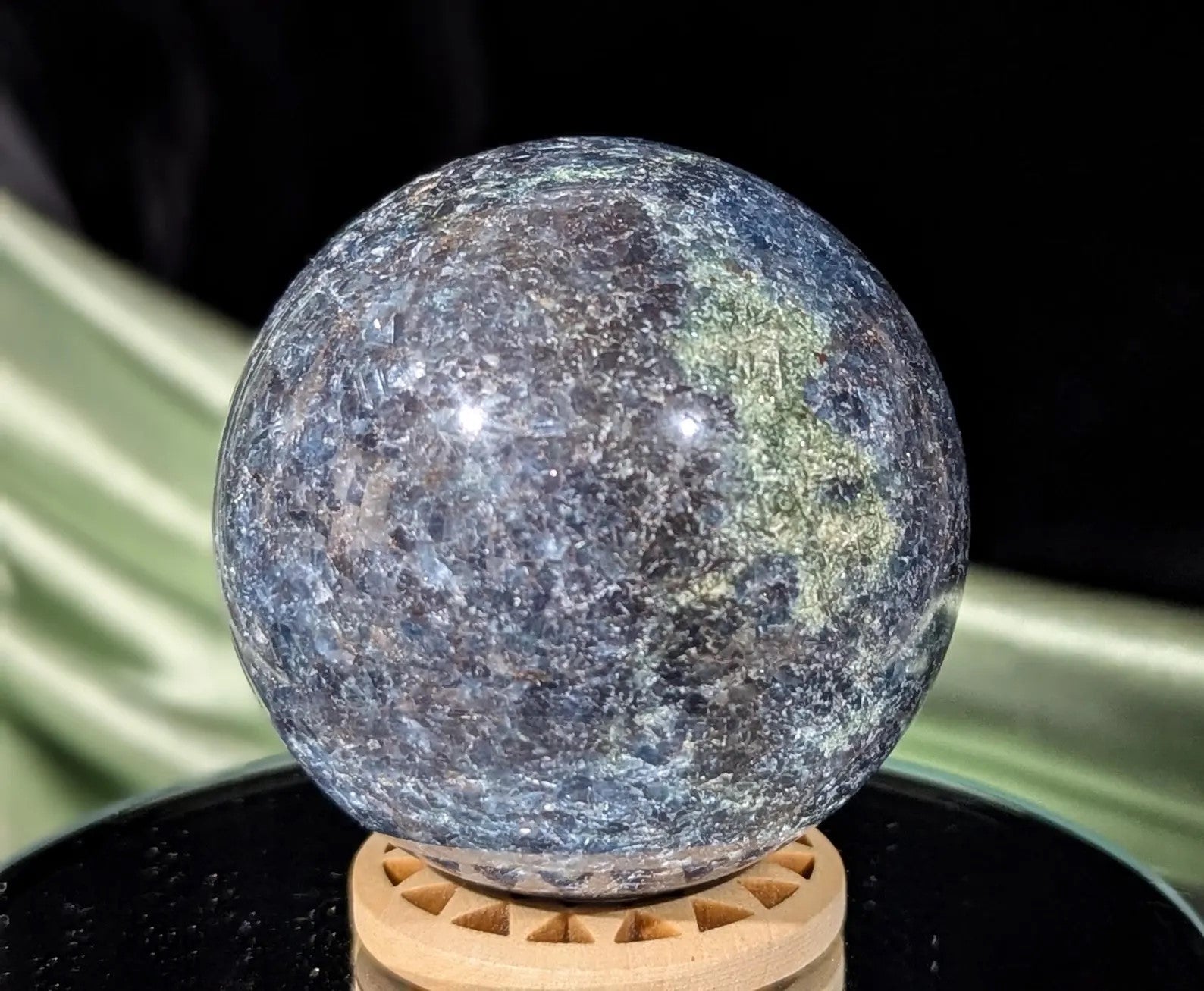 Ruby Fuchsite in Kyanite Sphere