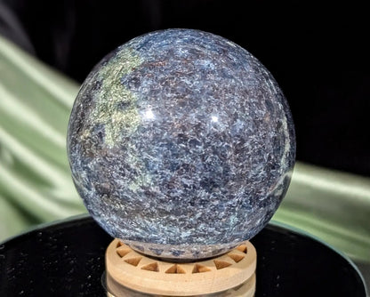 Ruby Fuchsite in Kyanite Sphere