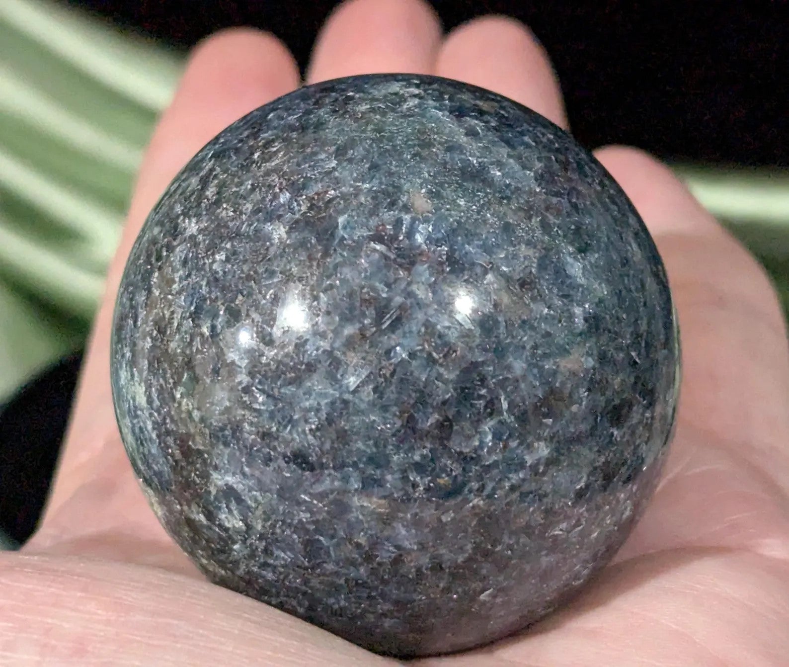 Ruby Fuchsite in Kyanite Sphere