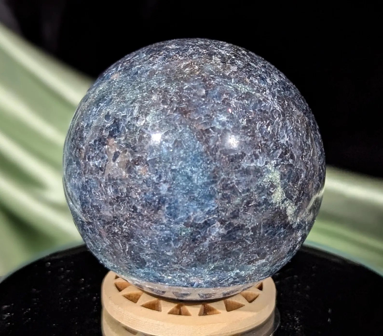 Ruby Fuchsite in Kyanite Sphere