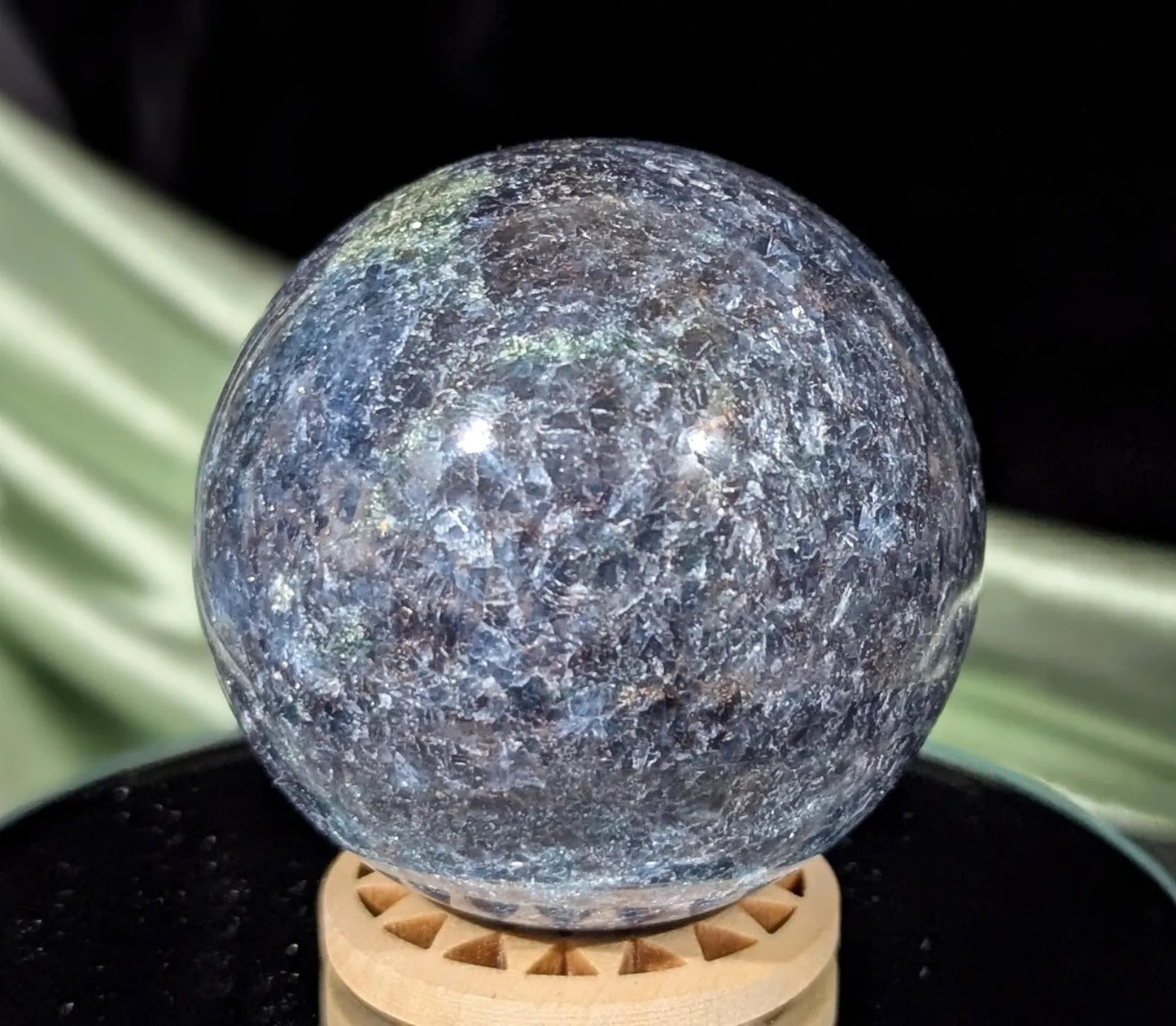 Ruby Fuchsite in Kyanite Sphere