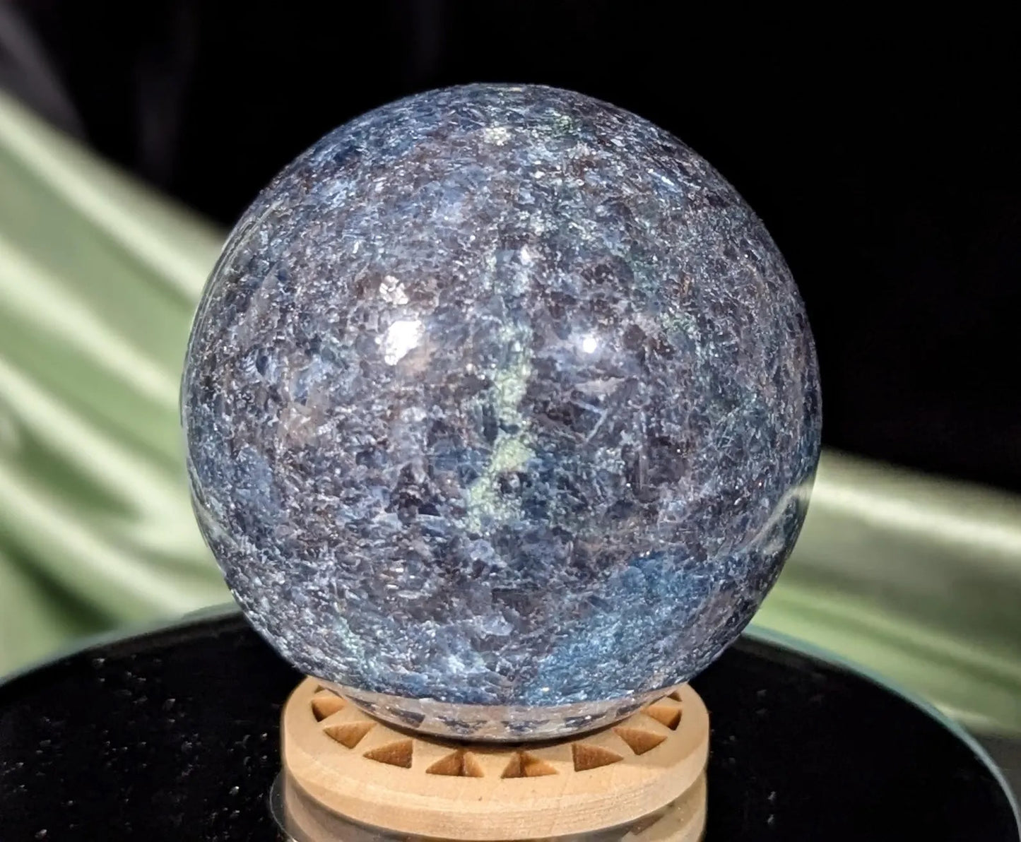 Ruby Fuchsite in Kyanite Sphere