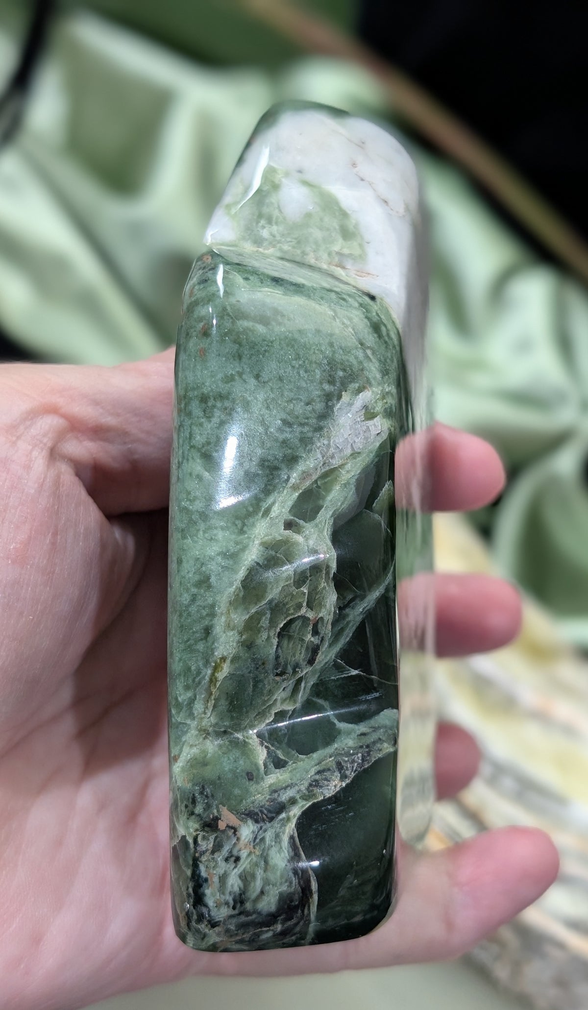 Serpentine and UV Reactive Calcite Freeform