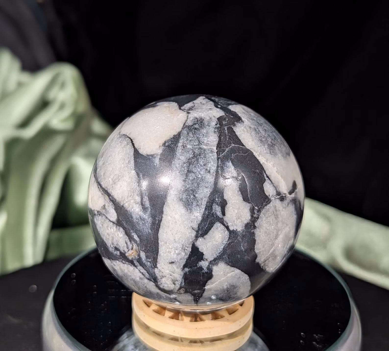Shell Jasper Sphere