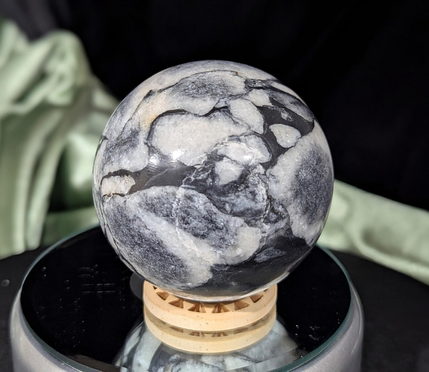 Shell Jasper Sphere