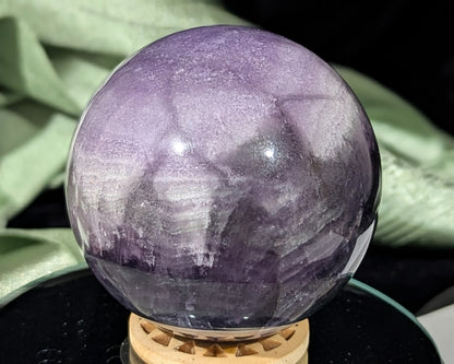 Silky Purple Fluorite Sphere