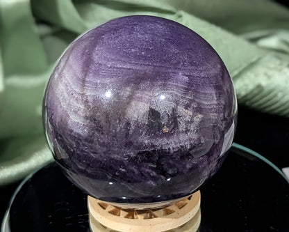 Silky Purple Fluorite Sphere