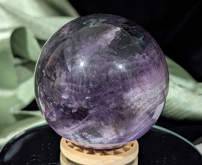 Silky Purple Fluorite Sphere