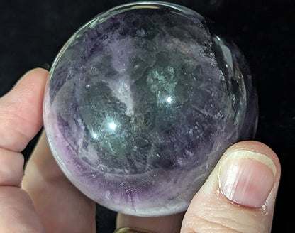 Silky Purple Fluorite Sphere