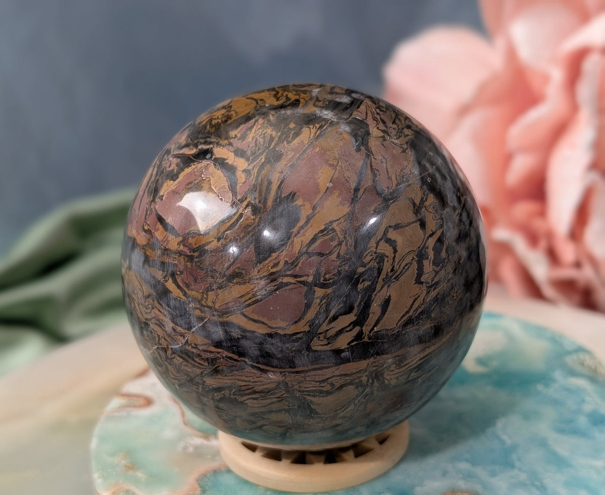 Silver Leaf Jasper Sphere