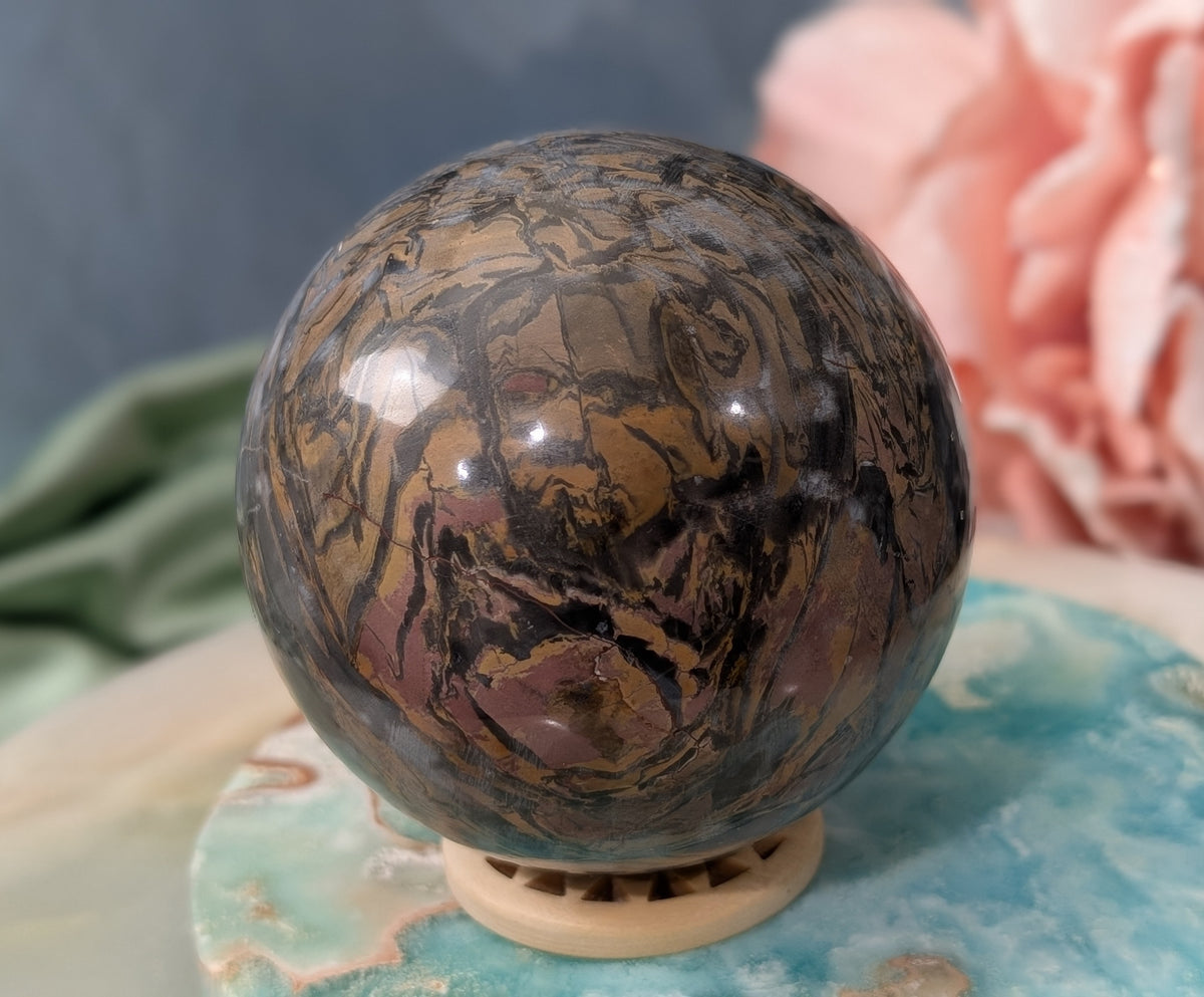 Silver Leaf Jasper Sphere