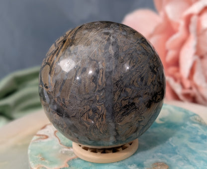Silver Leaf Jasper Sphere