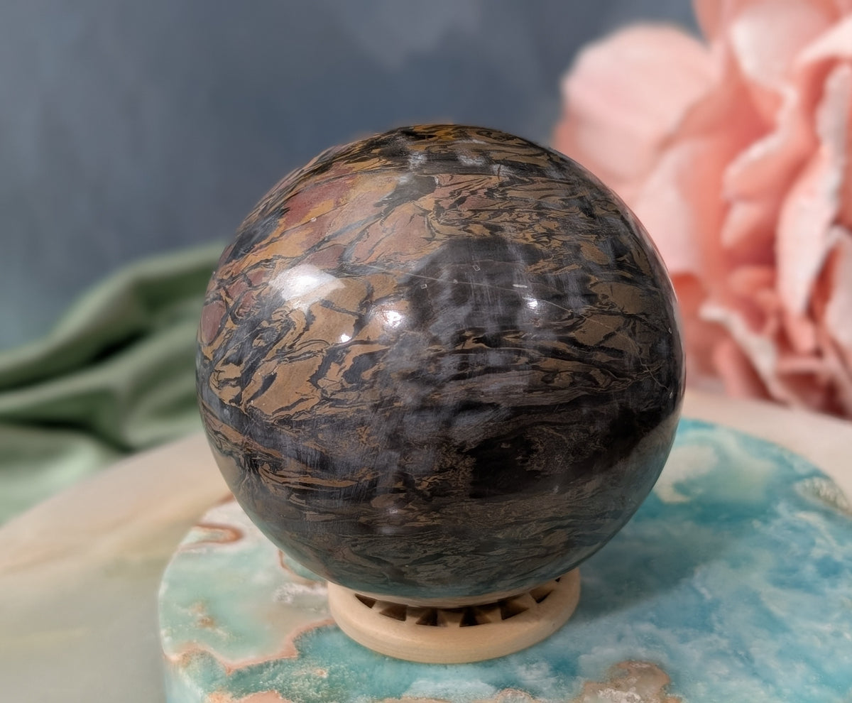 Silver Leaf Jasper Sphere