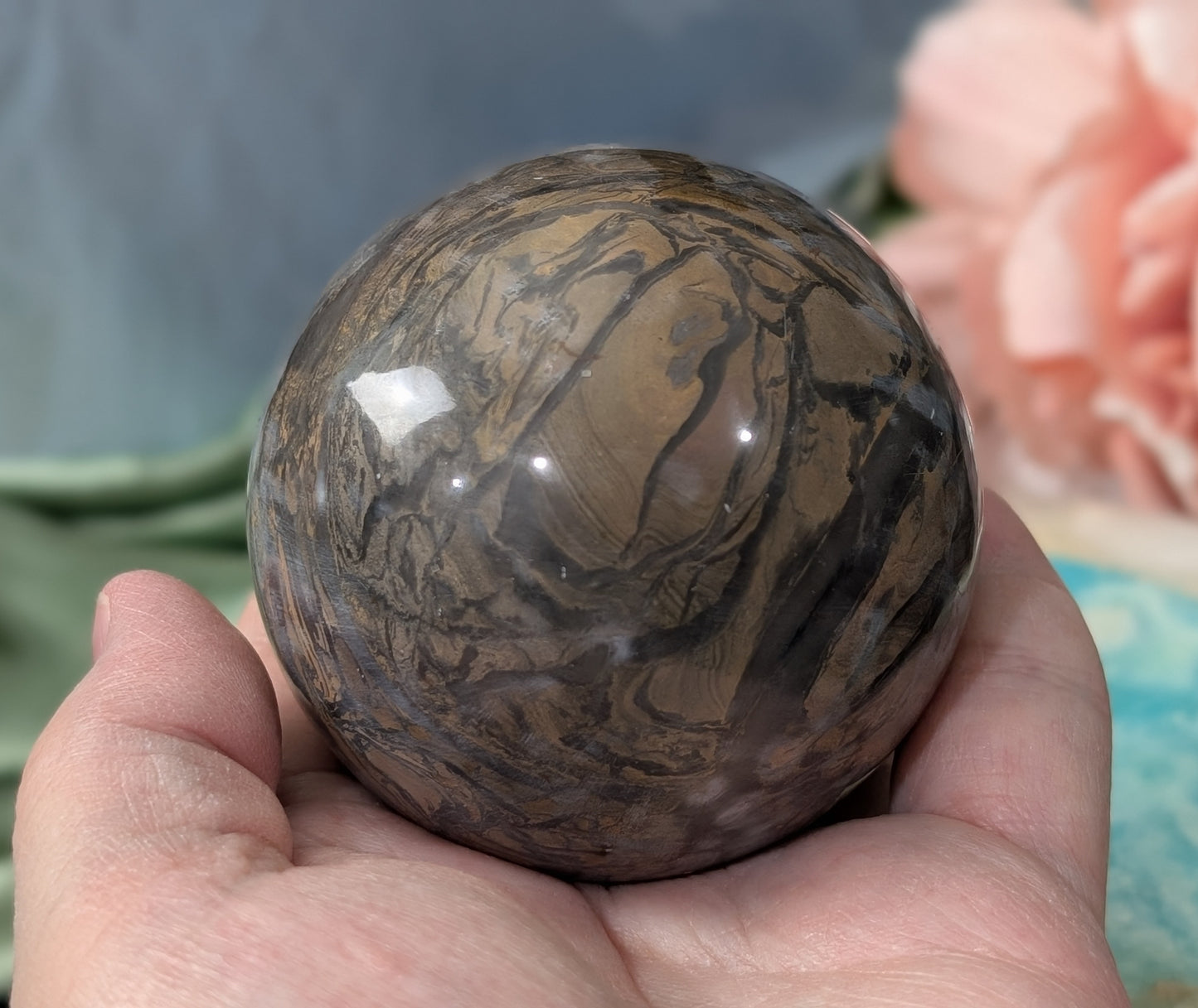 Silver Leaf Jasper Sphere
