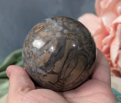 Silver Leaf Jasper Sphere