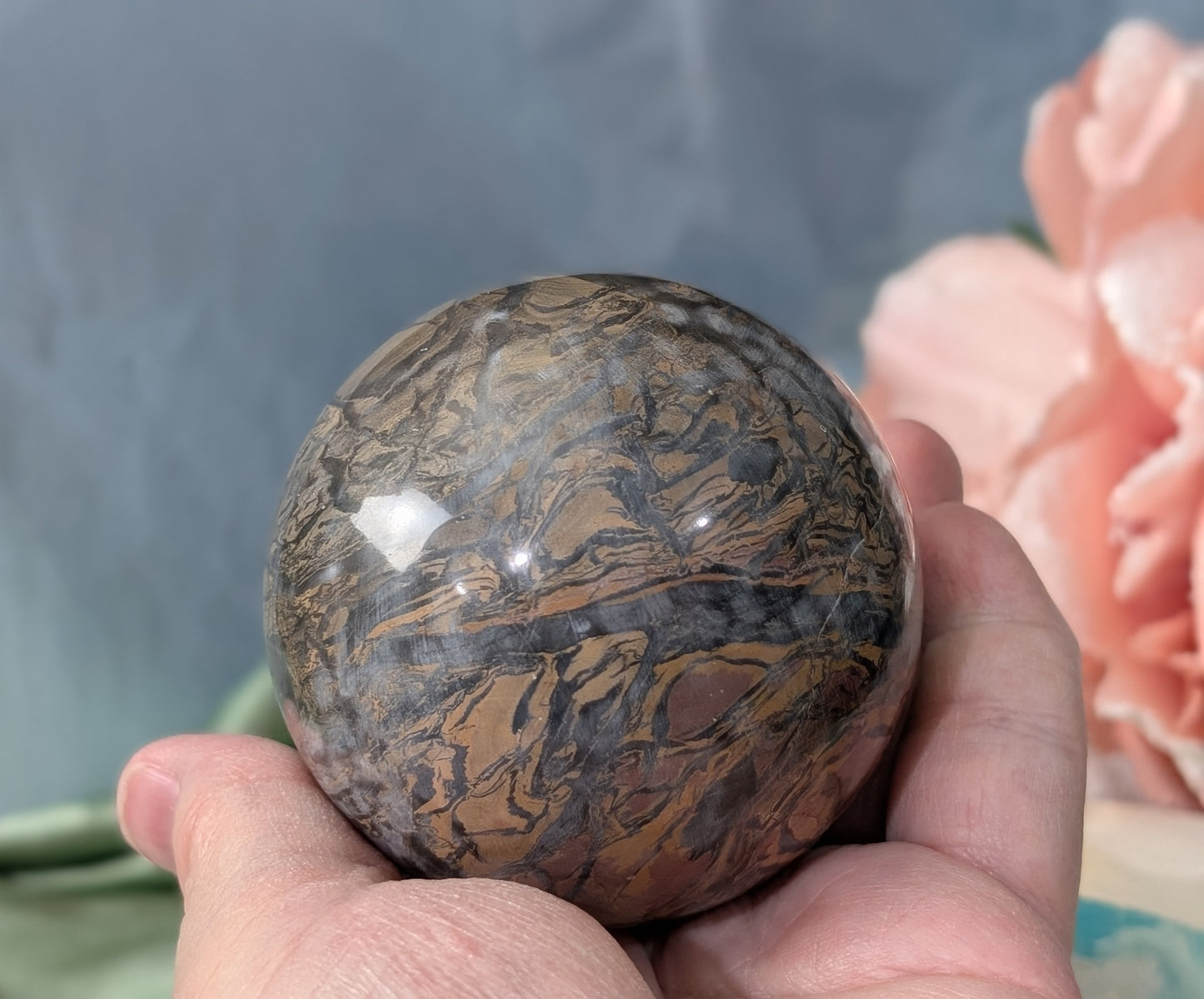 Silver Leaf Jasper Sphere