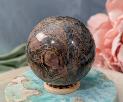 Silver Leaf Jasper Sphere