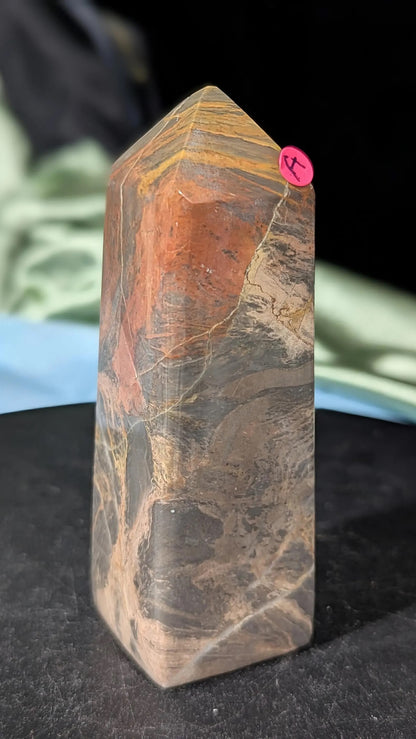 Silver Leaf Jasper Tower