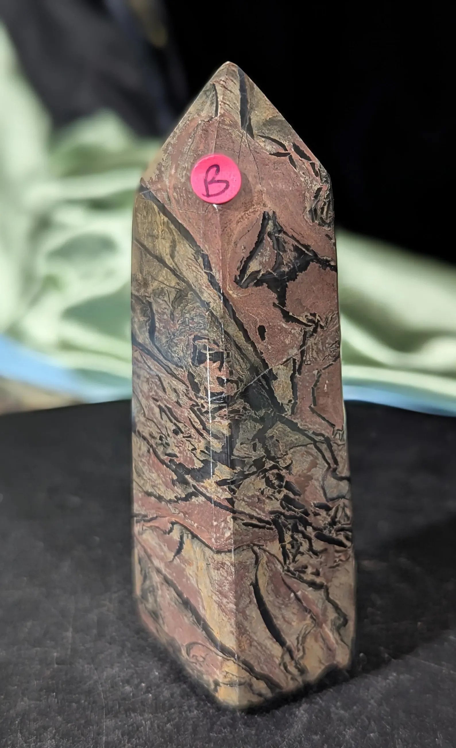 Silver Leaf Jasper Tower