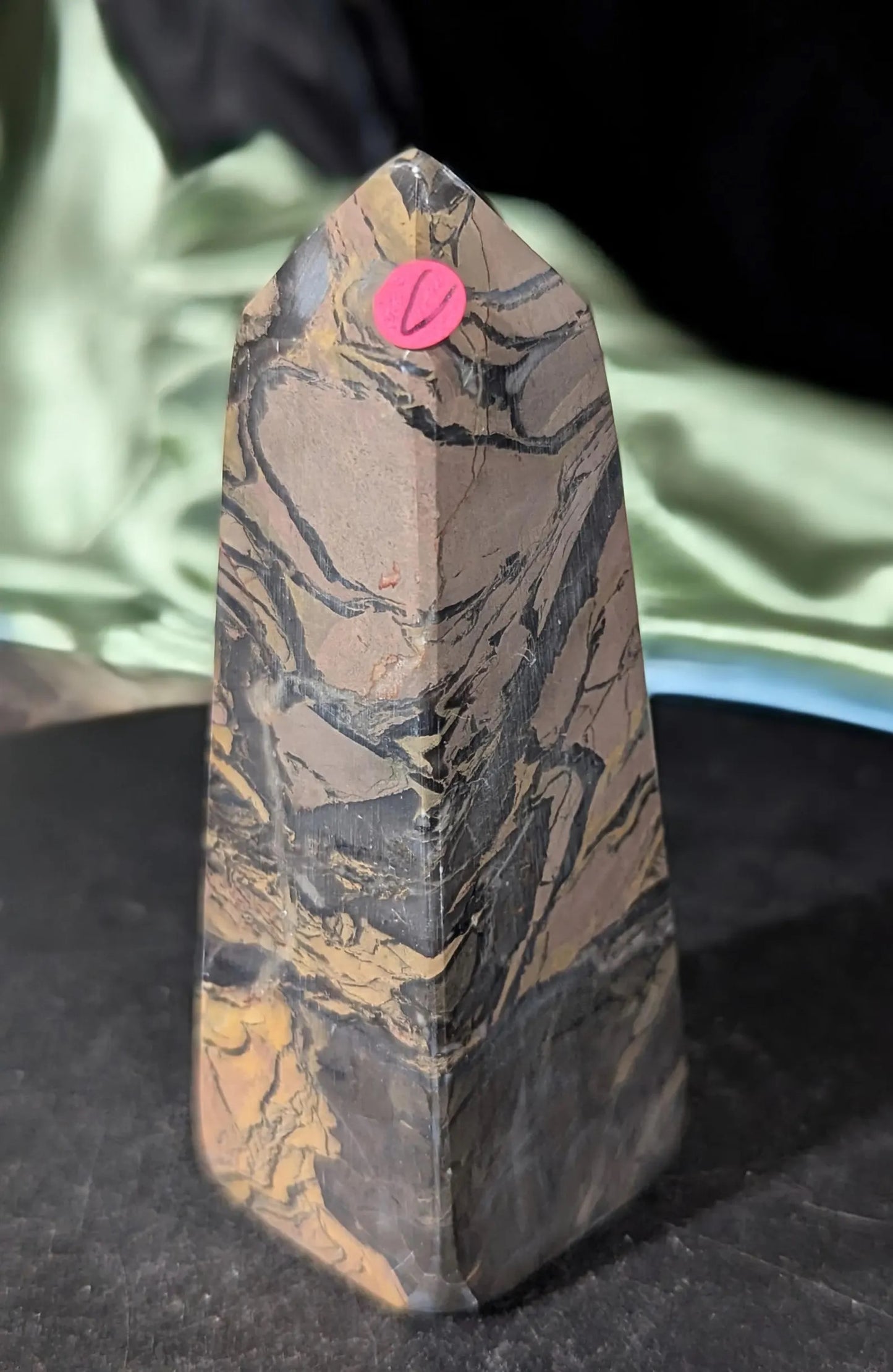 Silver Leaf Jasper Tower