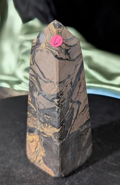 Silver Leaf Jasper Tower