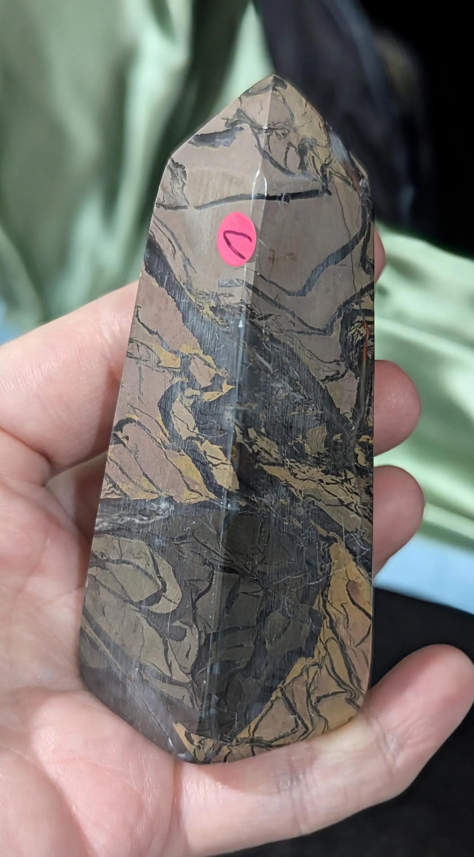 Silver Leaf Jasper Tower