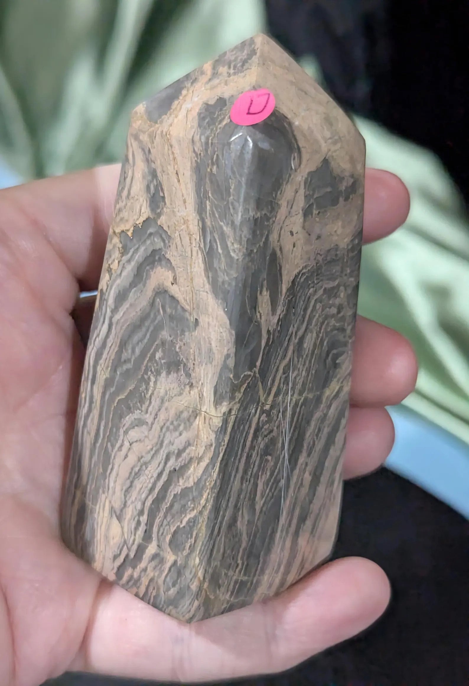Silver Leaf Jasper Tower
