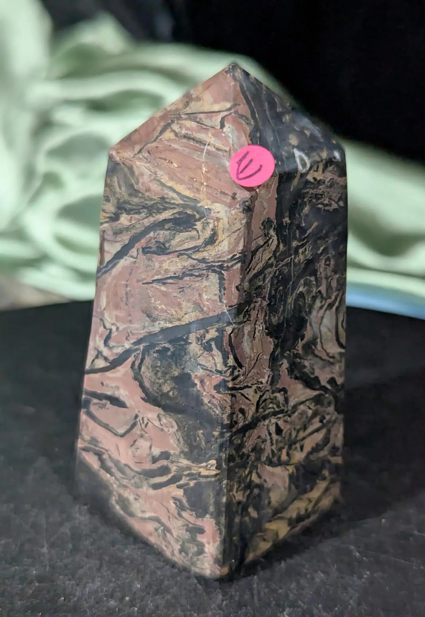 Silver Leaf Jasper Tower