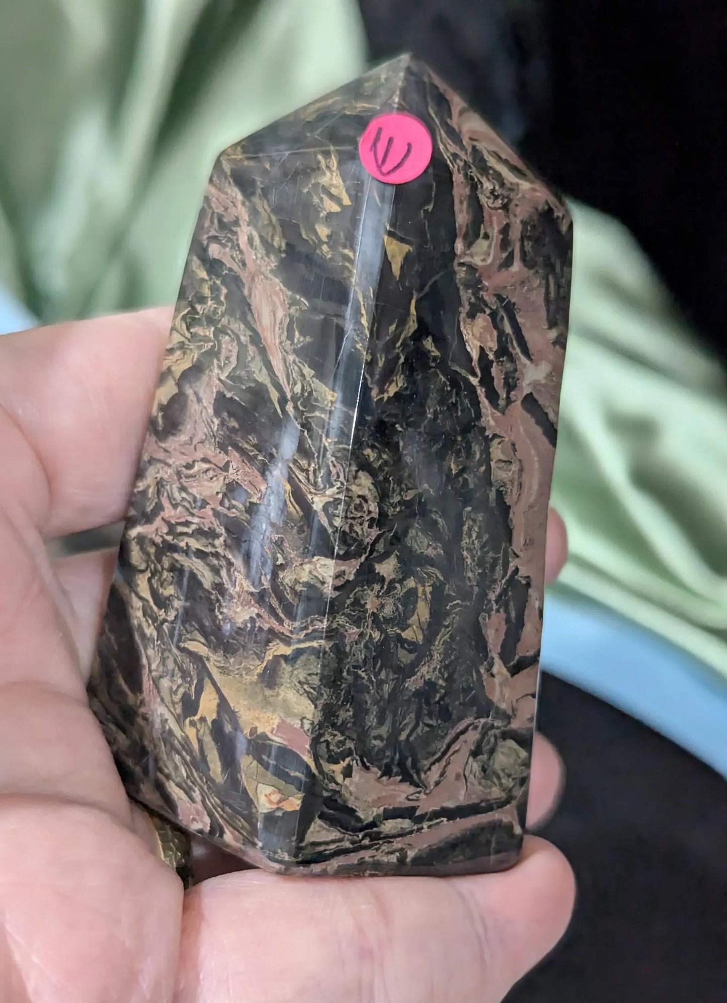 Silver Leaf Jasper Tower