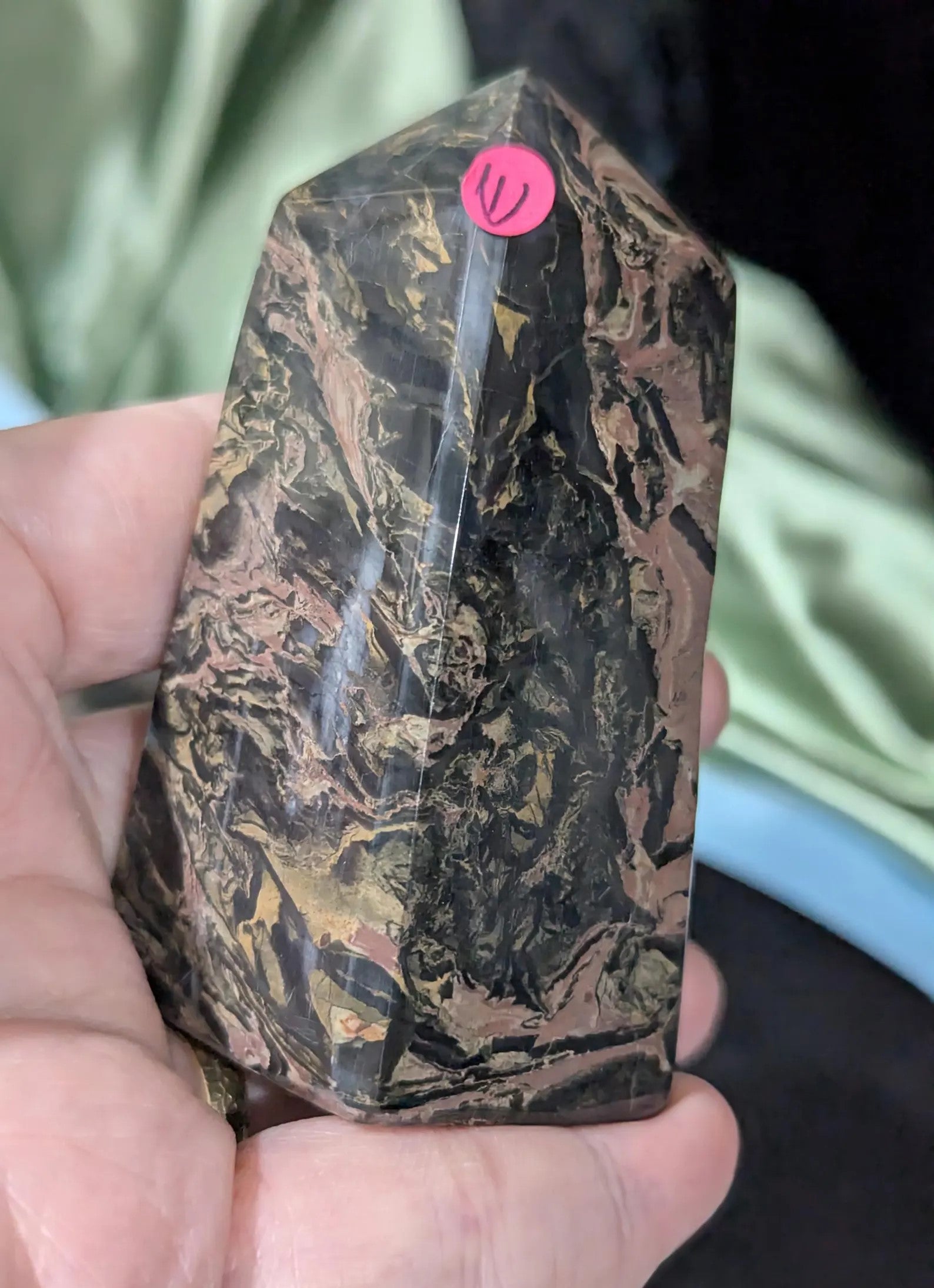 Silver Leaf Jasper Tower