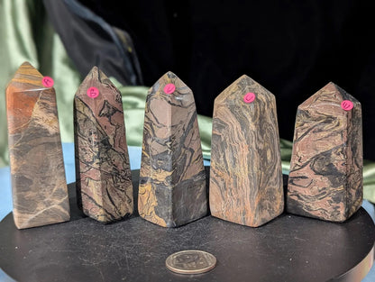 Silver Leaf Jasper Towers