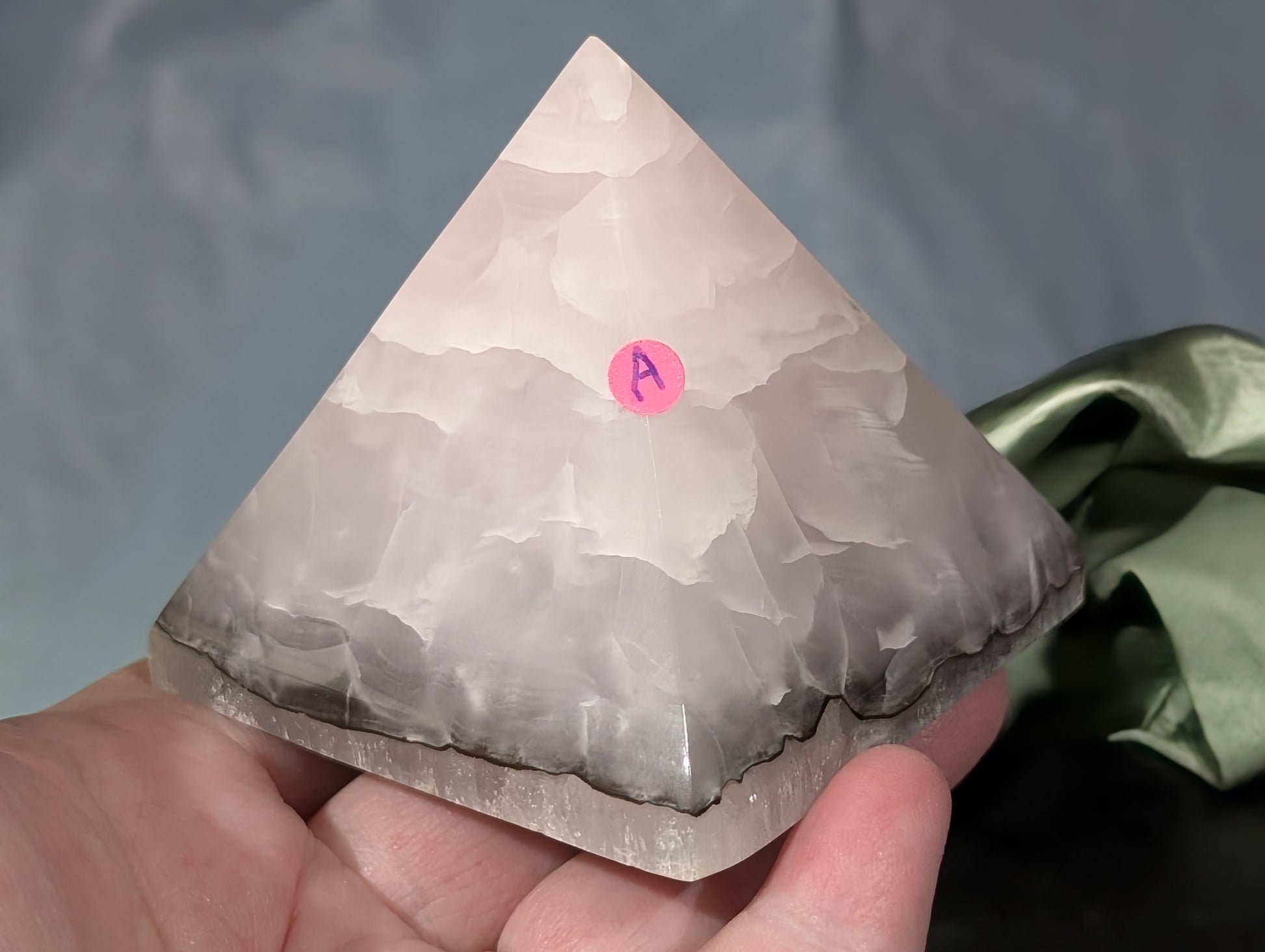 Smoky Mangano Calcite Pyramid