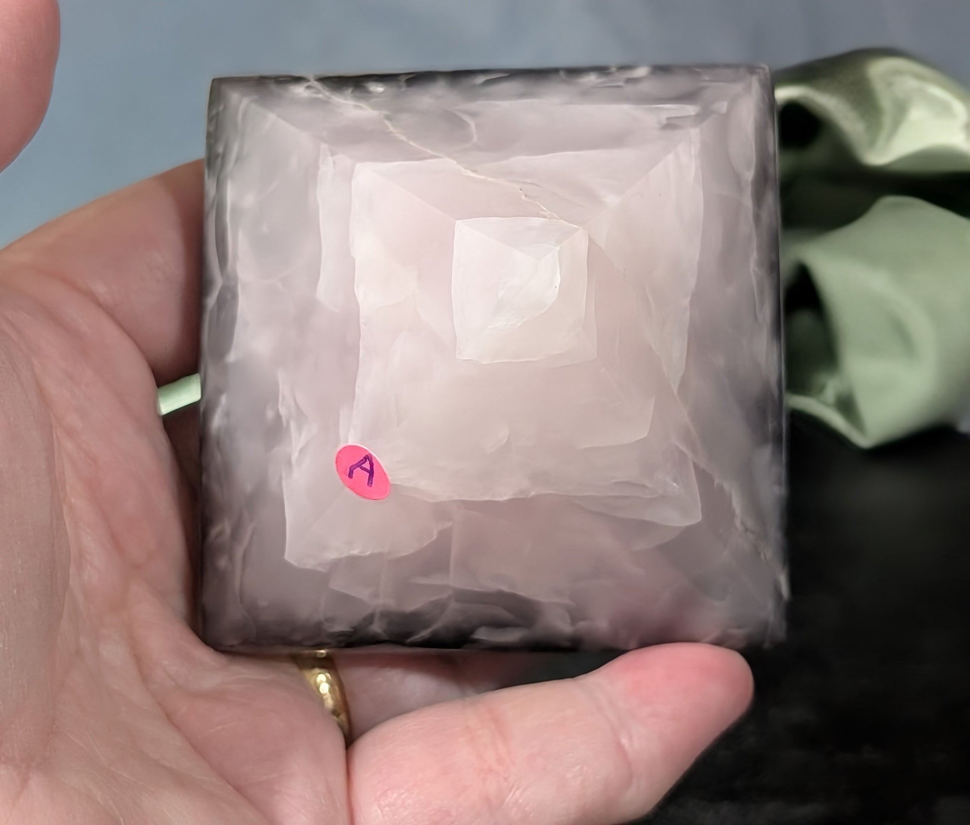Smoky Mangano Calcite Pyramid