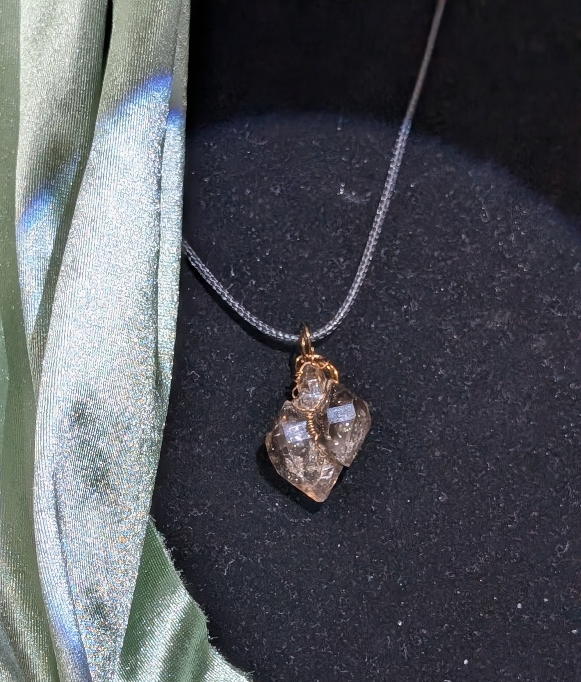 Smoky Window Quartz Wire Wrapped Pendant