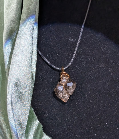 Smoky Window Quartz Wire Wrapped Pendant