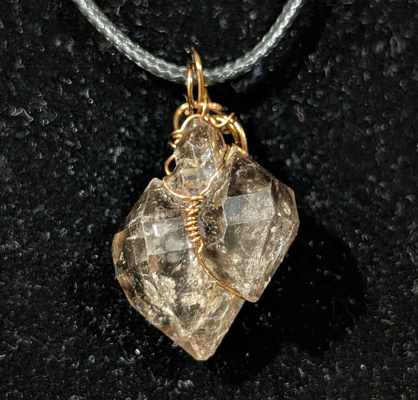 Smoky Window Quartz Wire Wrapped Pendant