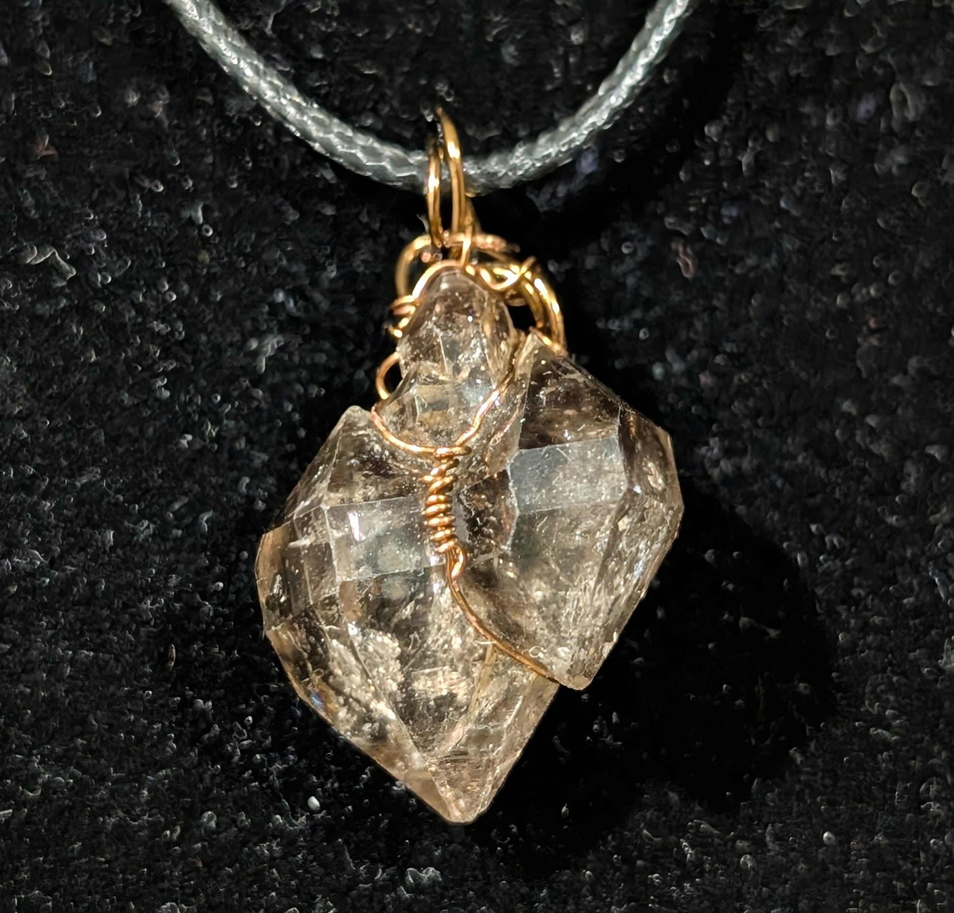 Smoky Window Quartz Wire Wrapped Pendant