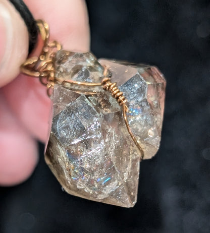 Smoky Window Quartz Wire Wrapped Pendant
