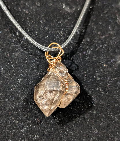 Smoky Window Quartz Wire Wrapped Pendant