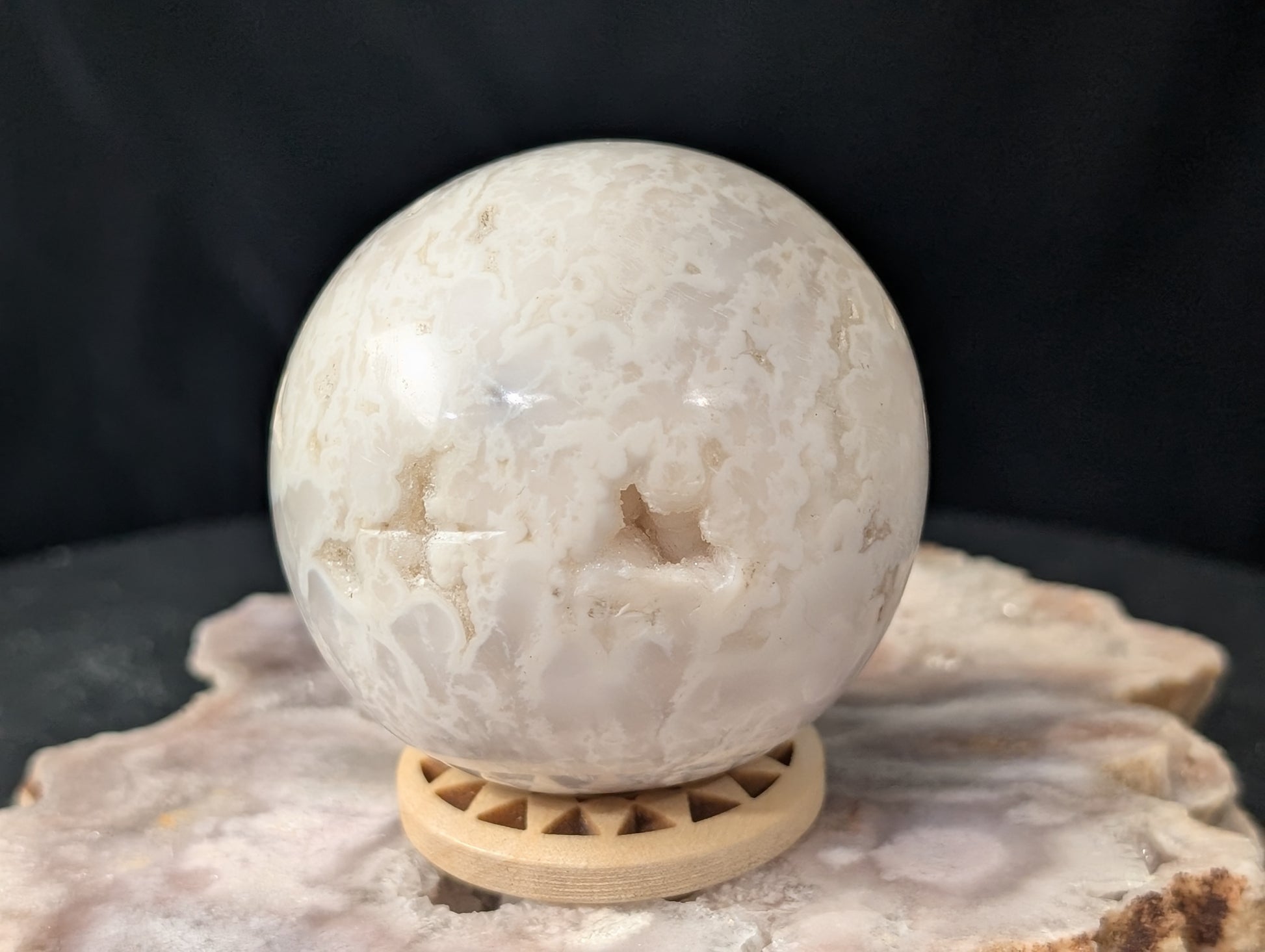 Snow Agate Sphere
