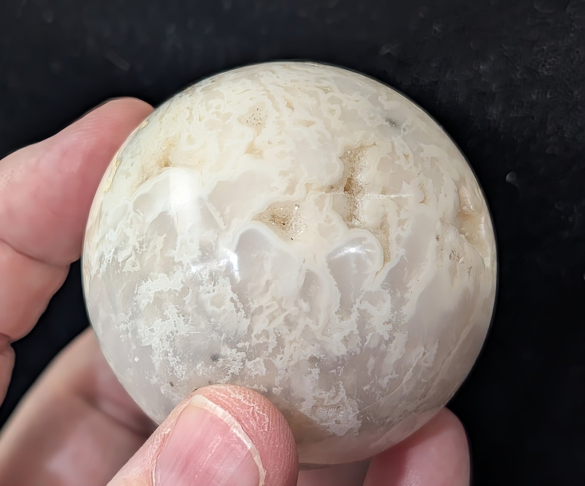 Snow Agate Sphere