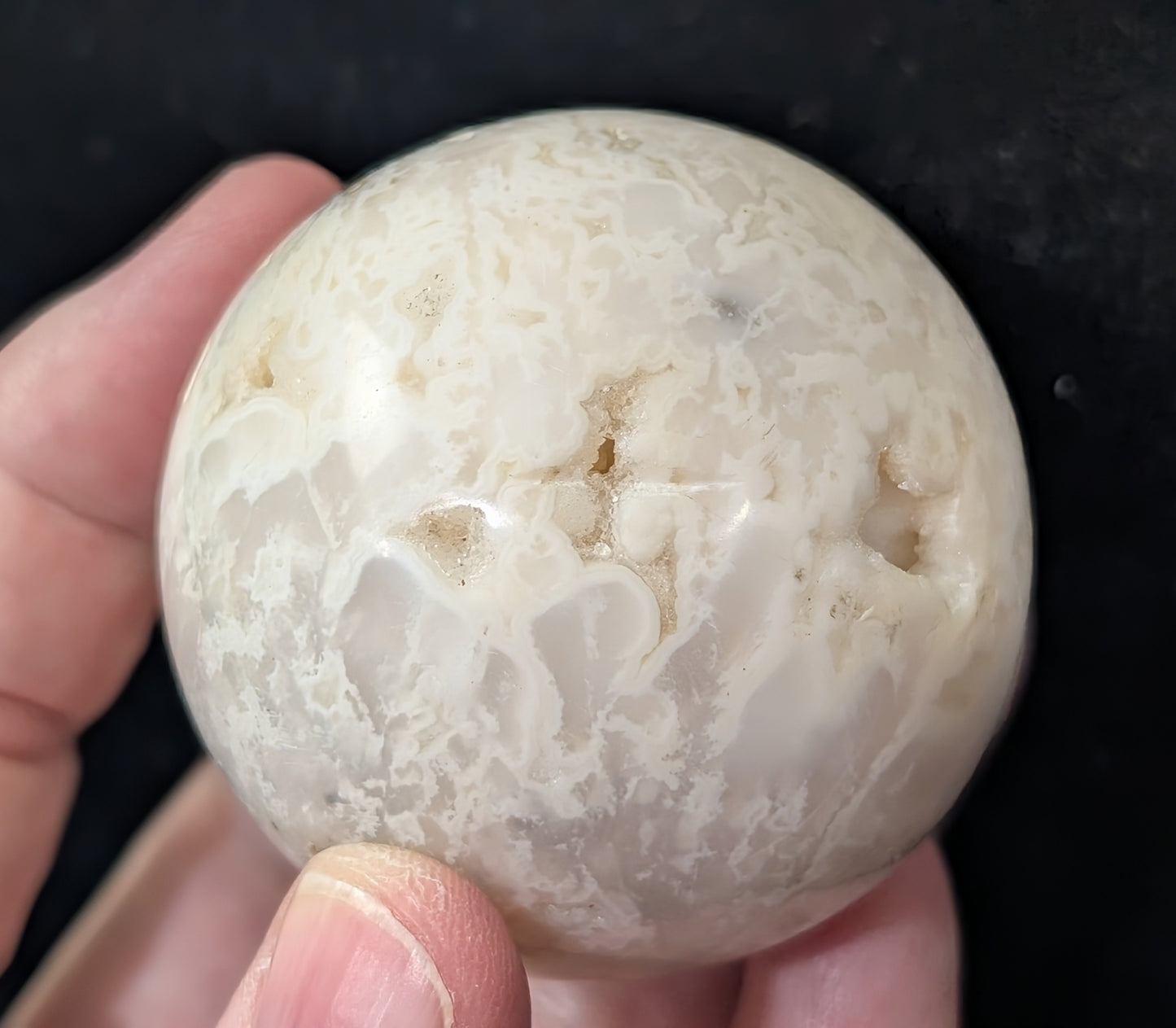 Snow Agate Sphere