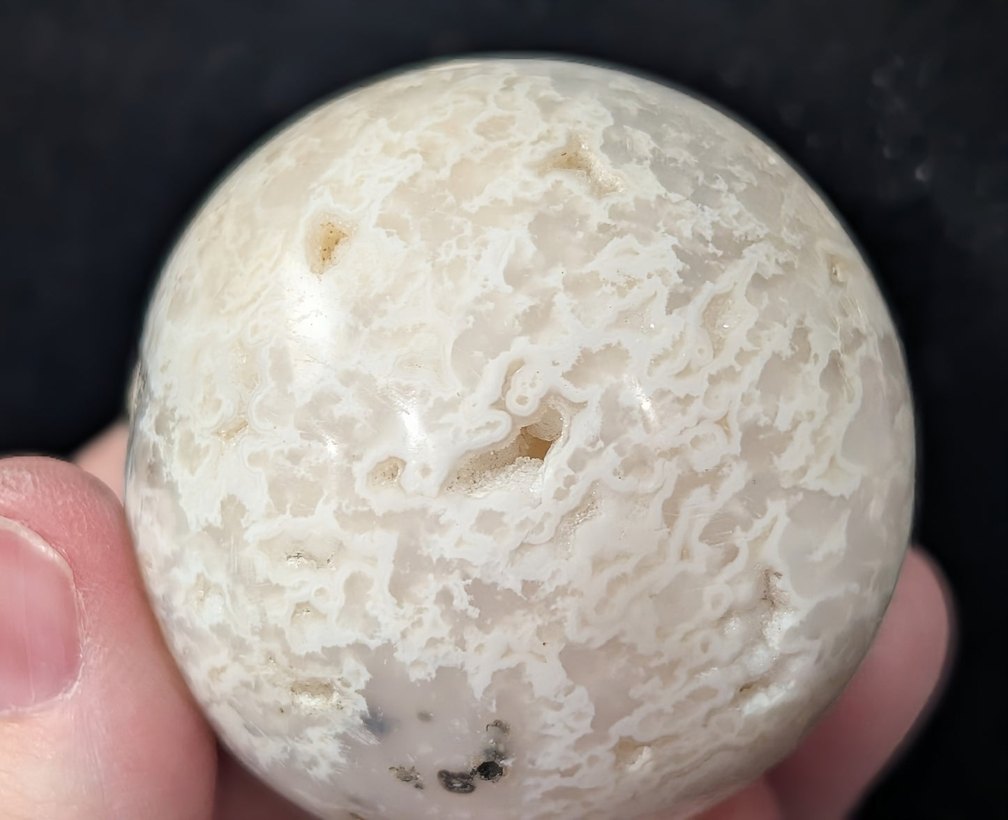 Snow Agate Sphere