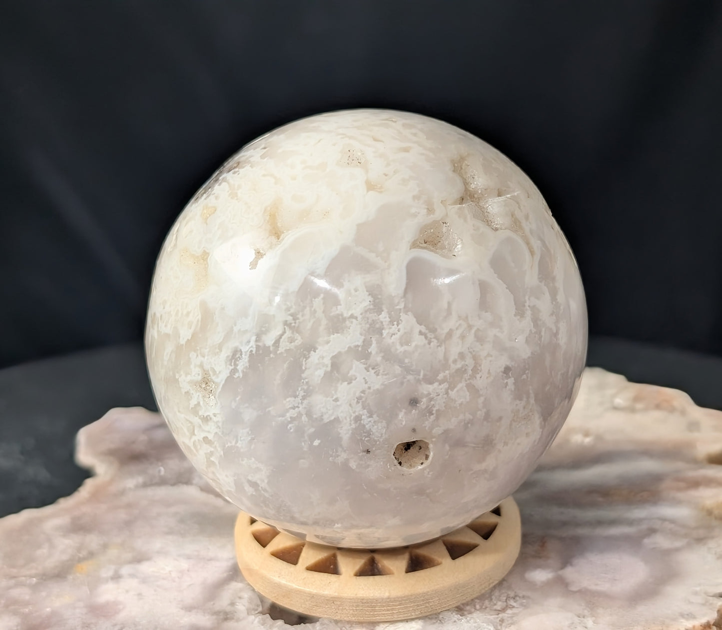 Snow Agate Sphere