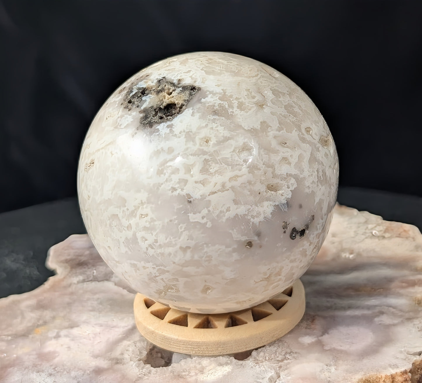 Snow Agate Sphere