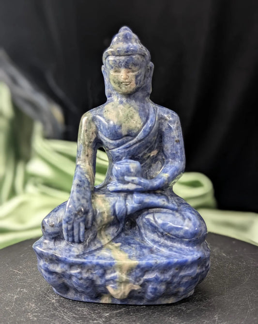 Sodalite Healing Buddha Figurine