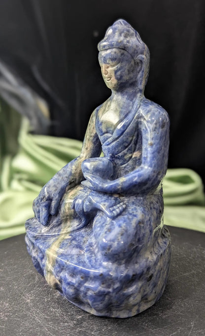 Sodalite Healing Buddha Figurine
