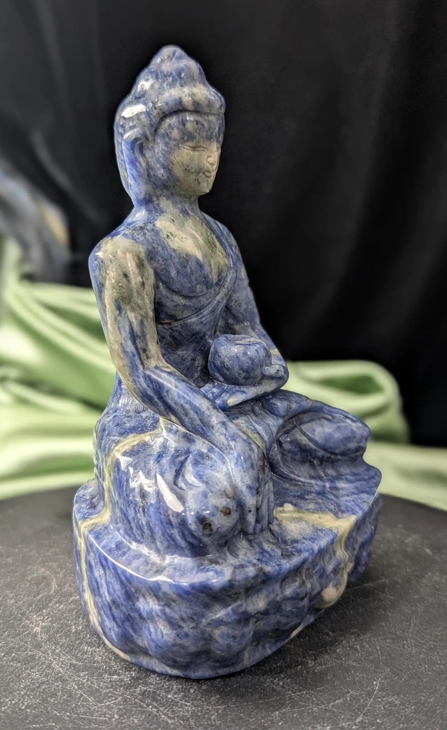 Sodalite Healing Buddha Figurine